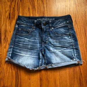 American Eagle distressed denim shorts